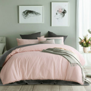 Waffle Pink:  100% Cotton Quilt cover set