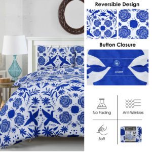 Spring Time Blue- Organic Cotton Quilt Cover Set